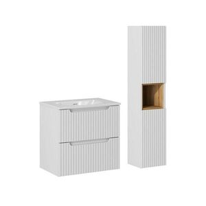 Petits-meubles KOUPELNOVÝ NÁBYTEK 60cm Riva 2er-Set Bílá obraz
