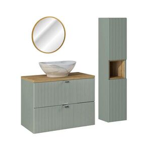 Petits-meubles KOUPELNOVÝ NÁBYTEK 80.4cm Jade 2er-Set Zelená a dřevo obraz