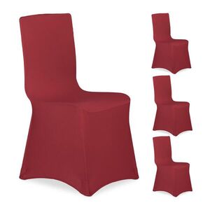 Relaxdays NÁVLEKY Tmavě červené 4ks-set na židle Polyester obraz