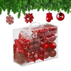 Relaxdays KOULE Červené 100-ks sada úložný box obraz