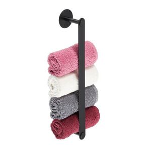 Relaxdays DRŽÁK Černý samolepicí 40, 5 cm obraz