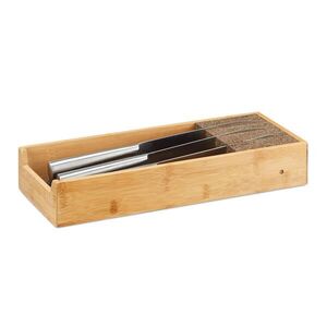 Relaxdays DRŽÁK přírodní bambus do zásuvky korková vložka 38 cm obraz