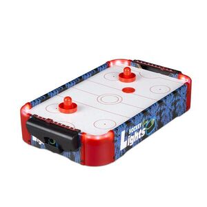 Relaxdays HRA Modrá Červená Bílá AIRHOCKEY LED obraz