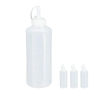 Relaxdays LÁHEV Průhledná 4dílná-sada PP plast 1000 ml obraz