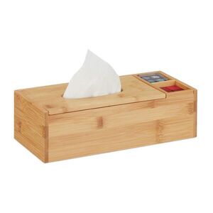 Relaxdays DÁVKOVAČ Přírodní bambus se 2 přihrádkami 30, 5 cm obraz