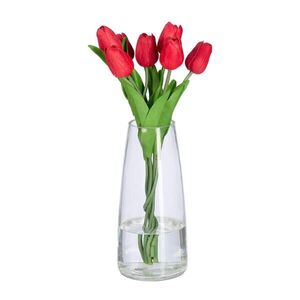 Relaxdays VÁZA Transparentní sklo výška 21, 5 cm obraz