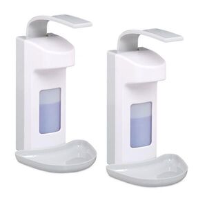 Relaxdays DÁVKOVAČ bílá šedá na dezinfekci 2ks-set nástěnný 500 ml obraz