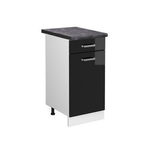 Vicco SPODNÍ SKŘÍŇKA KUCHYŇSKÉ LINKY R-Line Černý vysoký lesk 40 cm , PD Antracit obraz