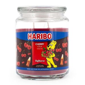 VONNÁ SVÍČKA Transparentní ve skle Cherry Cola dvojitý knot 510 g obraz