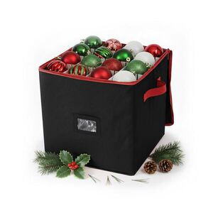 Relaxdays BOX Černý na vánoční koule 64 ks obraz