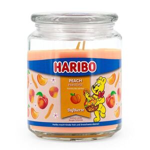 VONNÁ SVÍČKA Transparentní ve skle Peach Paradise dvojitý knot 510 g obraz