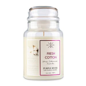 VONNÁ SVÍČKA Bílá Fresh Cotton sklo sójový vosk obraz