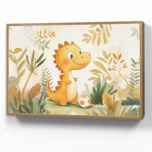 OnlyWow NÁSTĚNNÁ LAMPA S AKUMULÁTOREM Dino - Fotbal - Orange 90x60 cm obraz