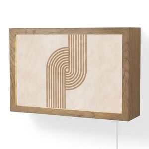 OnlyWow NÁSTĚNNÁ LAMPA Symetrický ohyb - měděná barva 30x20 cm obraz
