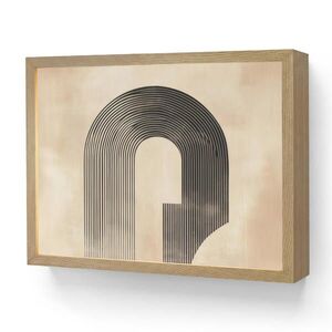 OnlyWow NÁSTĚNNÁ LAMPA S AKUMULÁTOREM Luk - Pruhy - Minimalistický - Černý 40x30 cm obraz