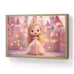 OnlyWow NÁSTĚNNÁ LAMPA S AKUMULÁTOREM Princezna - Růžová - Zámek 60x40 cm obraz