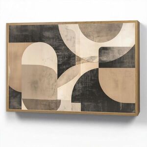 OnlyWow NÁSTĚNNÁ LAMPA S AKUMULÁTOREM Abstraktní - Tvary - Moderní - Béžová 100x70 cm obraz
