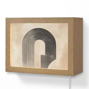 OnlyWow NÁSTĚNNÁ LAMPA Luk - Pruhy - Minimalistický - Černý 20x15 cm obraz