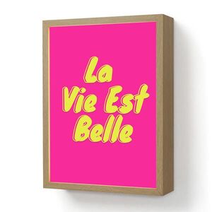 OnlyWow NÁSTĚNNÁ LAMPA S AKUMULÁTOREM Citace - Retro - Pink 30x40 cm obraz
