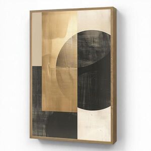 OnlyWow NÁSTĚNNÁ LAMPA S AKUMULÁTOREM Abstraktní - Moderní - Černá - Zlatá 60x90 cm obraz