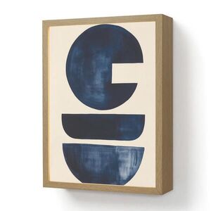 OnlyWow NÁSTĚNNÁ LAMPA S AKUMULÁTOREM Tvary - modrá - abstraktní 30x40 cm obraz