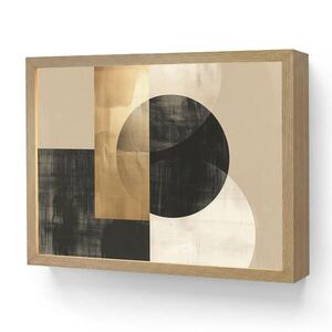 OnlyWow NÁSTĚNNÁ LAMPA S AKUMULÁTOREM Abstraktní - Moderní - Černá - Zlatá 40x30 cm obraz