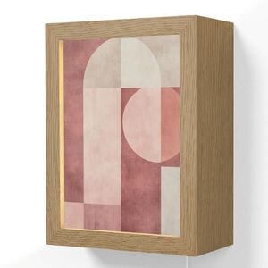 OnlyWow NÁSTĚNNÁ LAMPA Postavy - Abstraktní - Růžová 15x20 cm obraz