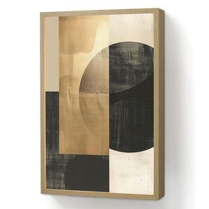 OnlyWow NÁSTĚNNÁ LAMPA S AKUMULÁTOREM Abstraktní - Moderní - Černá - Zlatá 40x60 cm obraz