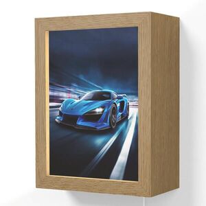 OnlyWow NÁSTĚNNÁ LAMPA Auto - Modrá - Chlapci - Dítě 15x20 cm obraz