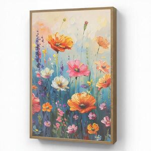 OnlyWow NÁSTĚNNÁ LAMPA S AKUMULÁTOREM Květiny - Příroda - Akvarel - Umění 70x100 cm obraz
