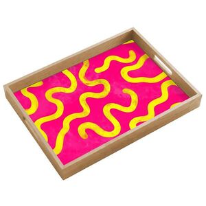 OnlyWow SERVÍROVACÍ PODNOS Linie - žlutá - abstraktní 50x35 cm obraz