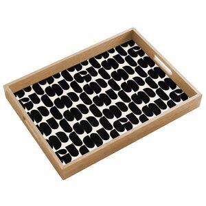 OnlyWow SERVÍROVACÍ PODNOS Moderní - vzorované - černé 50x35 cm obraz