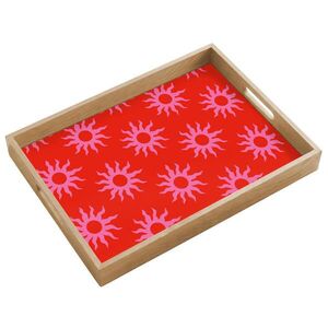 OnlyWow SERVÍROVACÍ PODNOS Slunce - červená - růžová - vzor - léto 50x35 cm obraz