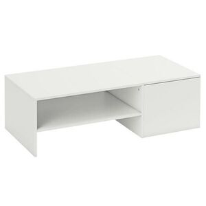 OKWISH KONFERENČNÍ stolek 110/52/36 cm bílý ze dřeva s posuvnou deskou a úložným prostorem obraz