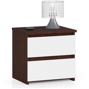 RAUMHIRSCH FURNITURE NOČNÍ STOLEK Tmavě hnědý, bílý 40/40/35 obraz