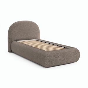 Beautysofa ČALOUNĚNÁ POSTEL Motti 90×200, jednolůžko s úložným prostorem, bez matrace, cappuccino obraz