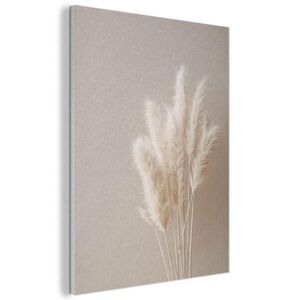 MuchoWow AKUSTICKÝ obraz Pampová tráva - Plumes - Pastelová - Bílá 70x100 cm obraz