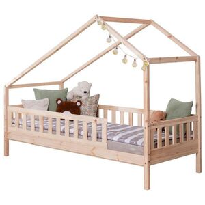 Livetastic DĚTSKÁ POSTEL SE STŘÍŠKOU, 140/200 cm, přírodní barvy obraz