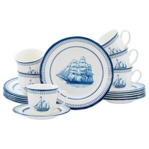 Creatable KÁVOVÁ SOUPRAVA Segelschiff blau 18dílné obraz