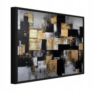 Wallarena ZARÁMOVANÉ obrazy abstraktní moderní černé 120x80 cm obraz