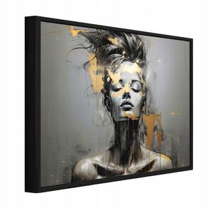Wallarena ZARÁMOVANÉ obrazy ženy abstraktní šedá 60x40 cm obraz