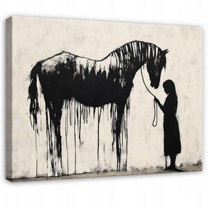 Wallarena OBRAZY NA PLÁTNĚ Abstraktní Banksy Moderní obývací pokoj 60x40 obraz