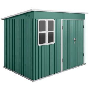 Outsunny KOVOVÁ kůlna na nářadí 4, 13 m² Kůlna na nářadí s oknem, pultová střecha, uzamykatelná obraz