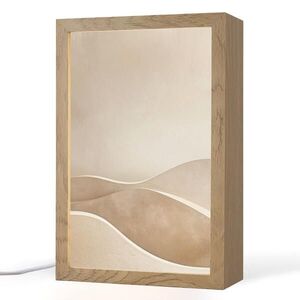 OnlyWow STOLNÍ LAMPA Béžová - Příroda - Abstraktní - Moderní 20x30 cm obraz
