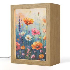 OnlyWow STOLNÍ LAMPA Květiny - Příroda - Akvarel - Umění 15x20 cm obraz