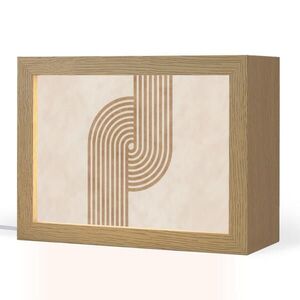 OnlyWow STOLNÍ LAMPA Symetrický ohyb - měděná barva 20x15 cm obraz
