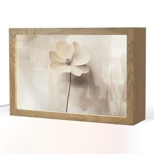 OnlyWow STOLNÍ LAMPA Květina - béžová - barva - stín 30x20 cm obraz