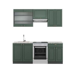 Vicco KUCHYŇSKÝ KOUT Fame-Line Zeleno-zlatá Country House/Anthracite 200 cm , PD Mramor obraz