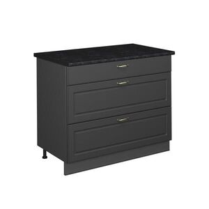 Vicco SPODNÍ SKŘÍŇKA KUCHYŇSKÉ LINKY Fame-Line, Anthrazit-Gold Landhaus/Antracit, 100 cm, PD Antracit obraz