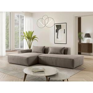 MID.YOU ROHOVÁ SEDAČKA, plast, textil, kompozitní dřevo, cappuccino obraz